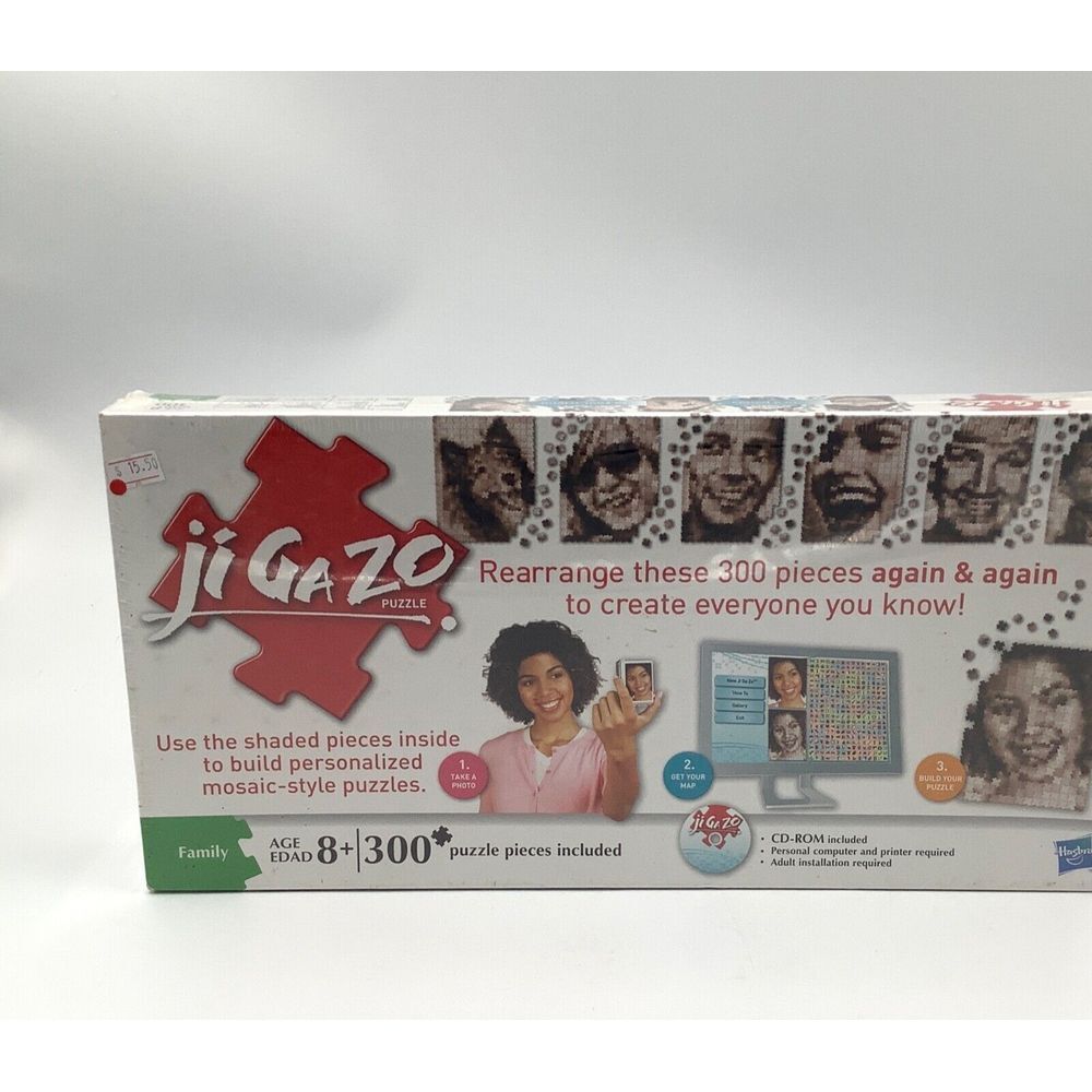 Hasbro Jigazo Puzzle Mosaic style personalized Jigsaw Activity‎ Family Fun   New